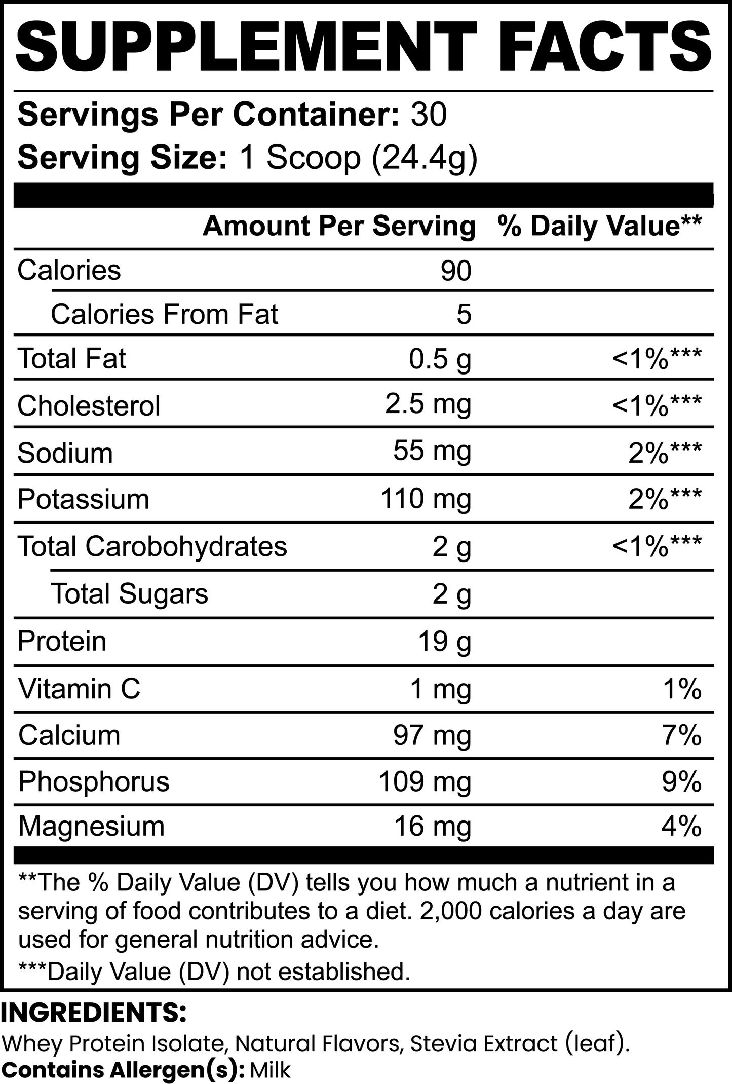 J&R Whey Protein Isolate (Vanilla)