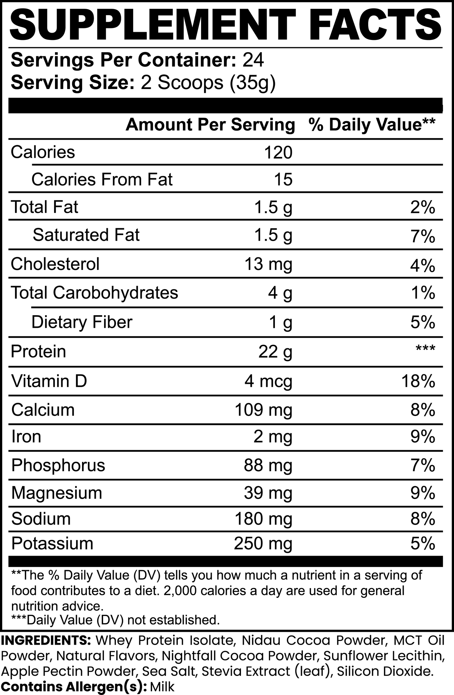 J&R Advanced 100% Whey Protein Isolate (Chocolate)